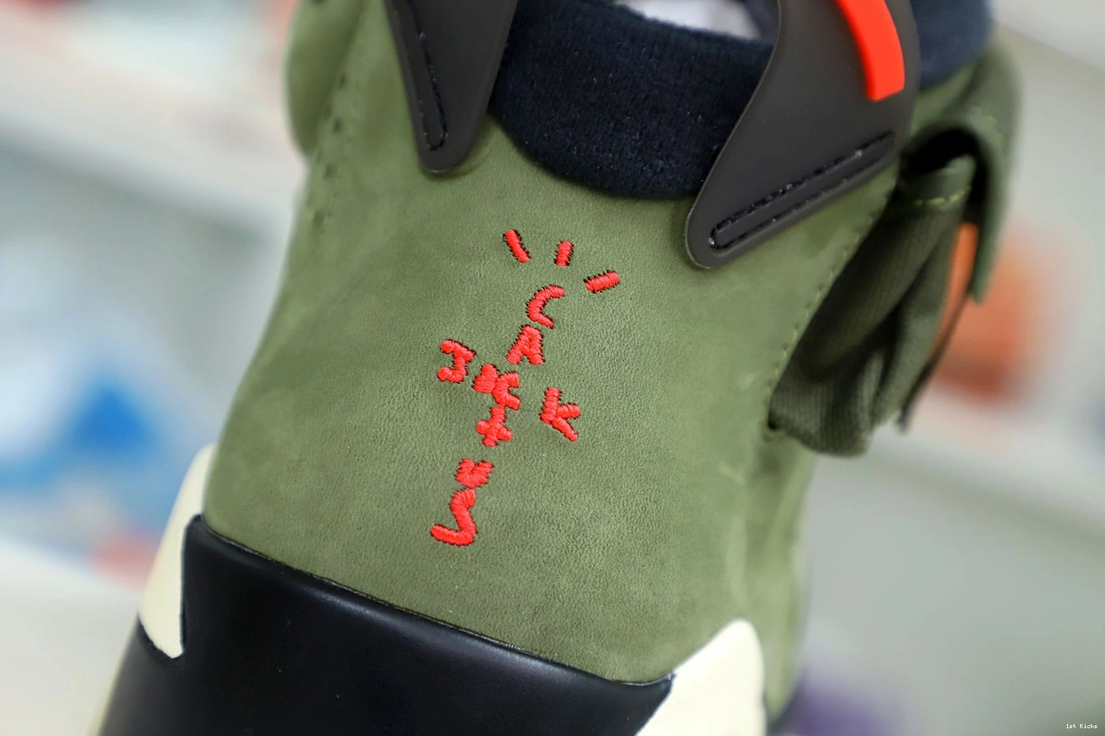 Affordable Kimikick SCOTT TRAVIS RETRO AIR X 6 'OLIVE' 1983 JORDAN 1225